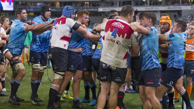 The clash got a bit tasty after the full-time whistle.