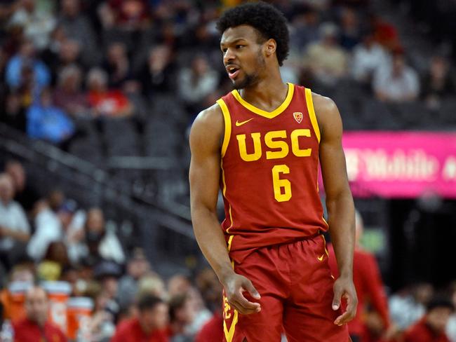 Bronny James was drafted by the Los Angeles Lakers with the 55th pick. Picture: Getty Images