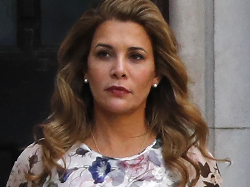 Princess Haya Bint al-Hussein of Jordan leaves the Royal Courts of Justice in London. Picture: AFP