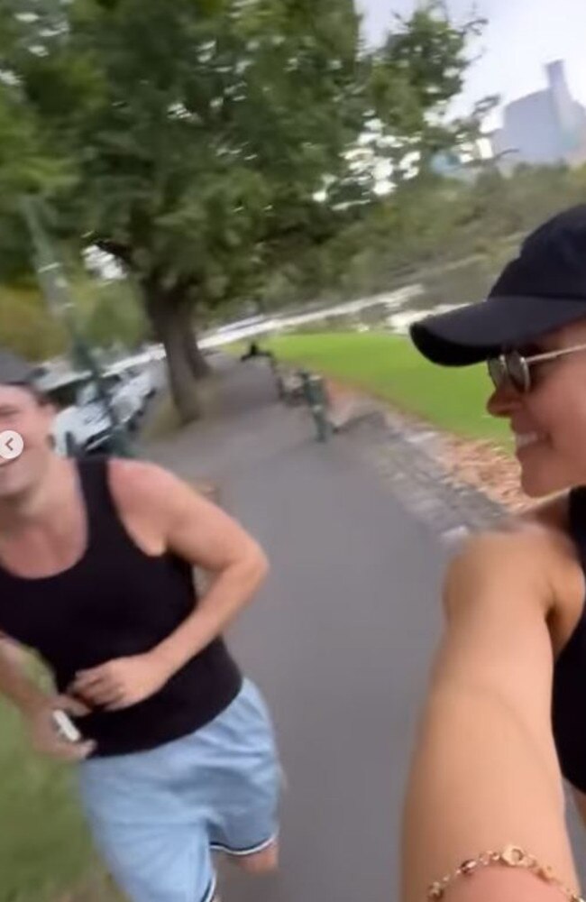 She posted a video of the pair running. Picture: Instagram