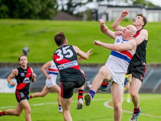 Kieran Emery of the UNSW-ES Bulldogs is the leading goalscorer in the AFL Sydney season. Picture: Merrillie Redden Photography