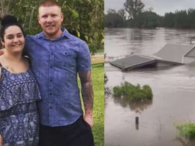Sarah Soars, 24, and Joshua Edge, 26 lost their house to the floods.