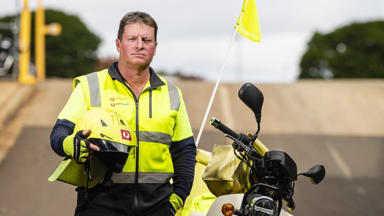 Australia Post Toowoomba postie Matt Gaske recently had a narrow escape after a large dog jumped a fence to get to him, while he was delivering mail. Now he’s issued a desperate plea to the region. Picture: Kevin Farmer