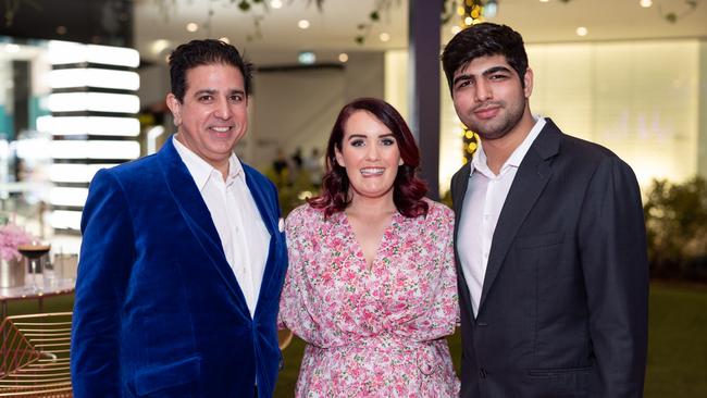 Harein Valiram, Krystie Higham and Ashvin Valiram at the Victoria's Secret Queensland Flagship Store Opening at Pacific Fair. Photo: Celeste Humphrey