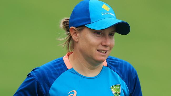 CANBERRA, AUSTRALIA - JANUARY 25: Alyssa Healy of Australia walks around the oval during a training session ahead of the Women's International Series between Australia and South Africa at Manuka Oval on January 25, 2024 in Canberra, Australia. (Photo by Mark Evans/Getty Images)