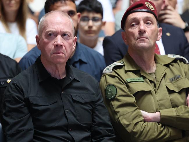 Israeli Defence Minister Yoav Gallant (L) and army Chief of Staff Herzi Halevi. Picture: AFP