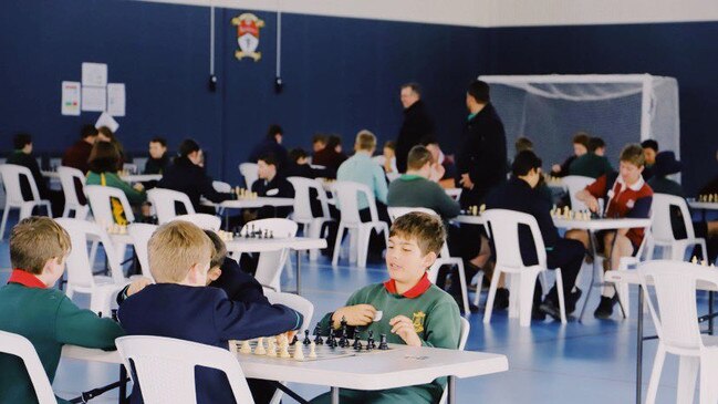 Assumption College chess competition in full swing.
