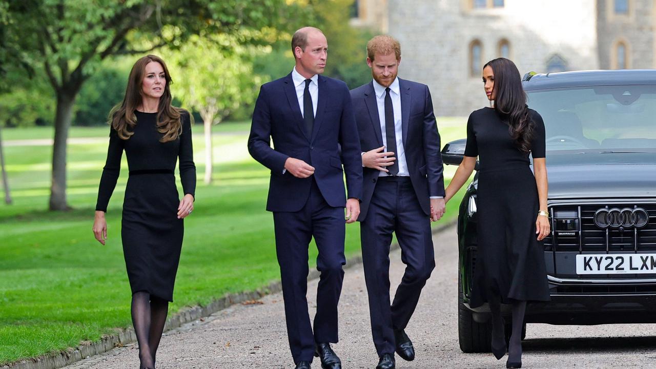 In some photos, William appeared to stick closer to his estranged brother than his wife. Picture: Chris Jackson / POOL / AFP