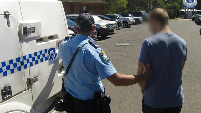 Maximum media coverage was given to the arrest of Kyle Daniels at his Balgowlah home in Match 2019 on allegations of child sex charges. Picture: NSW Police