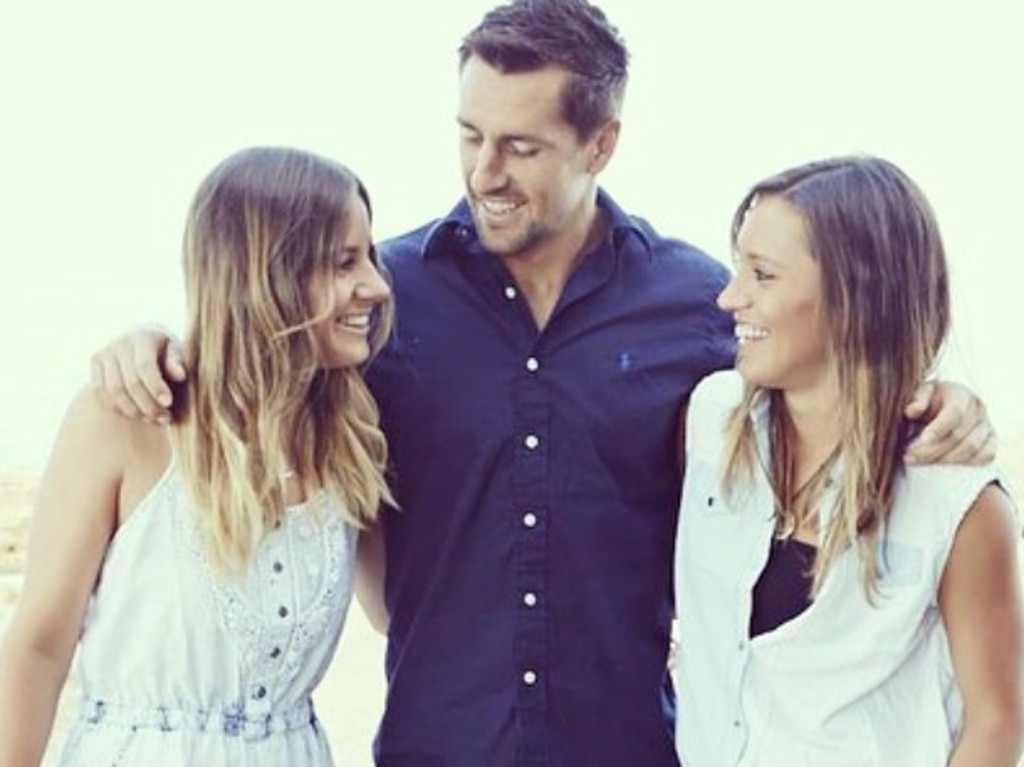 Mitchell Pearce and his sisters Tatum and Hannah.