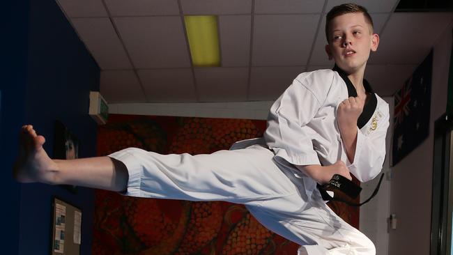 James Leo trains at Elite Martial Arts and Fitness Centre. Picture: Justin Sanson