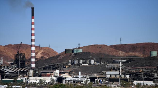 A view of the Mount Isa Mines (MIM), located on the edge of the outback city of Mount Isa, Queensland, Monday, August 14, 2017. (AAP Image/Dan Peled)