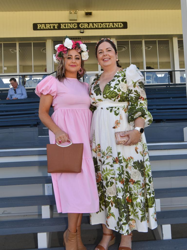 2YO Family Race day at Cluden Park. Mel Anderson and Alanna McGlinchey. Pictrue: Evan Morgan