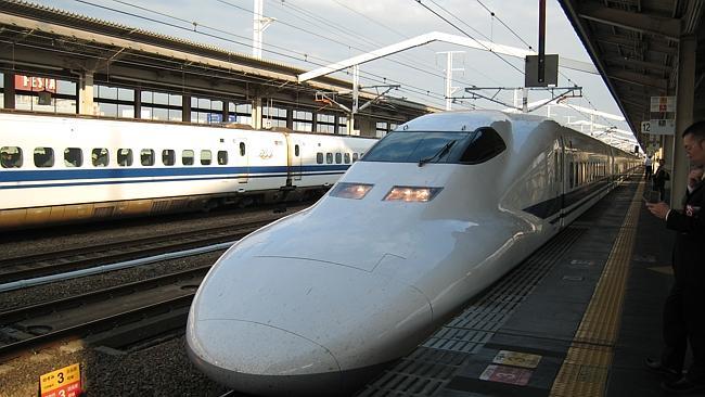 Chill commute...Japan&#39;s shinkansen bullet train will offer travellers footbaths so they c