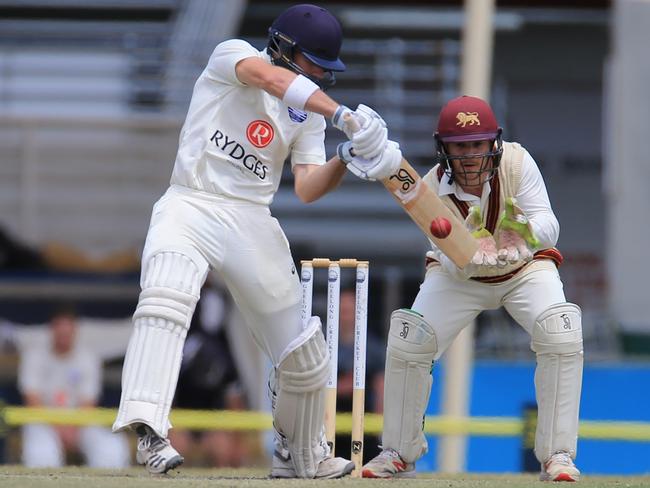 Eamonn Vines cuts a ball. Picture: Peter Ristevski