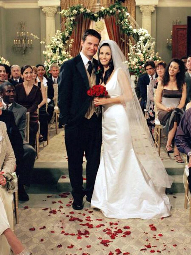 Monica and Chandler marry in Friends.