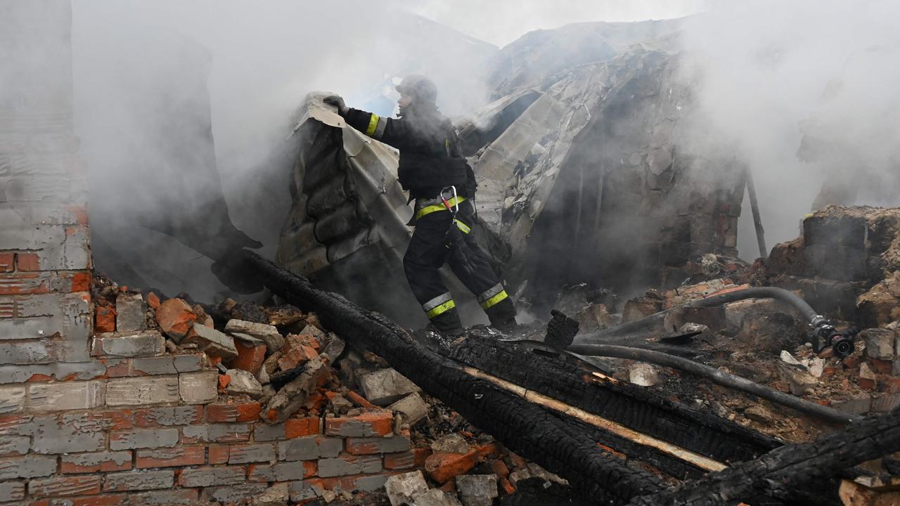 Another wrecked home in Kharkiv. Picture: Sergey Bobok/AFP