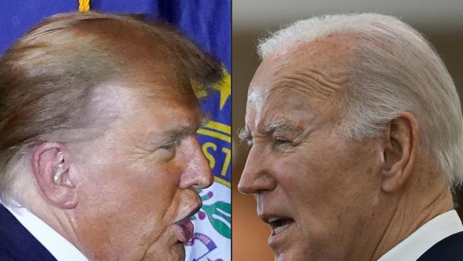 Donald Trump and Joe Biden will face off in Atlanta. Picture: AFP