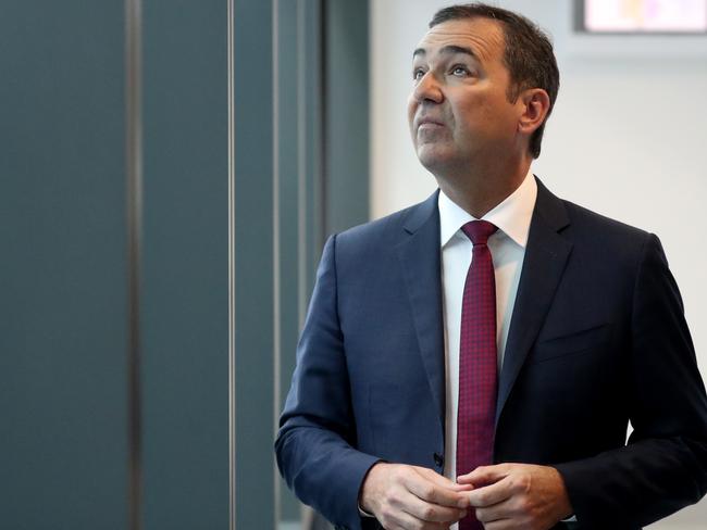 SA Premier Steven Marshall is seen during a tour of the newly opened psychiatric intensive care beds at the Royal Adelaide Hospital in Adelaide, Wednesday, January 30, 2019. (AAP Image/Kelly Barnes) NO ARCHIVING