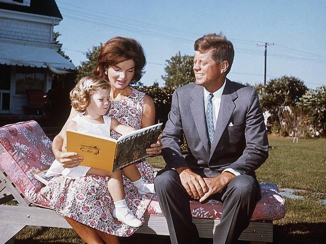 Jacqueline Kennedy Reading to Her Daughter Caroline