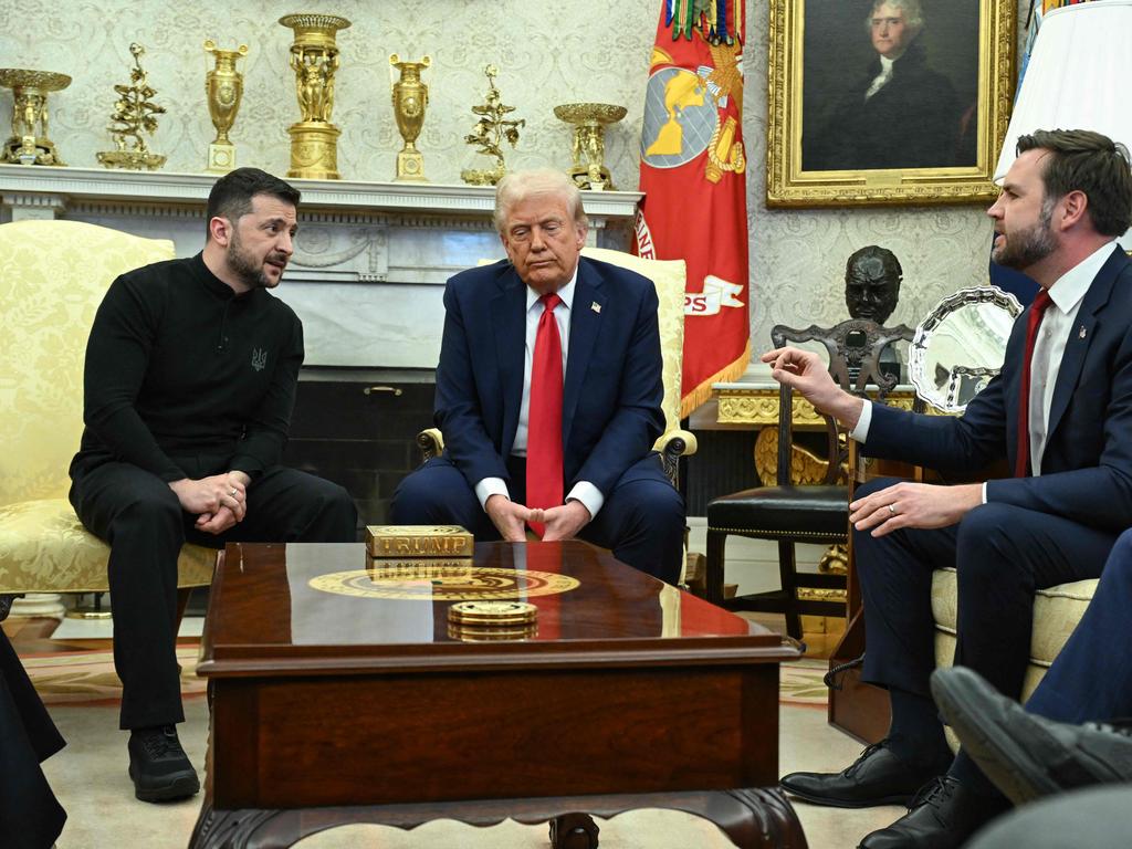 Donald Trump meeting with Volodymyr Zelenskyy. Picture: Saul Loeb/ AFP.