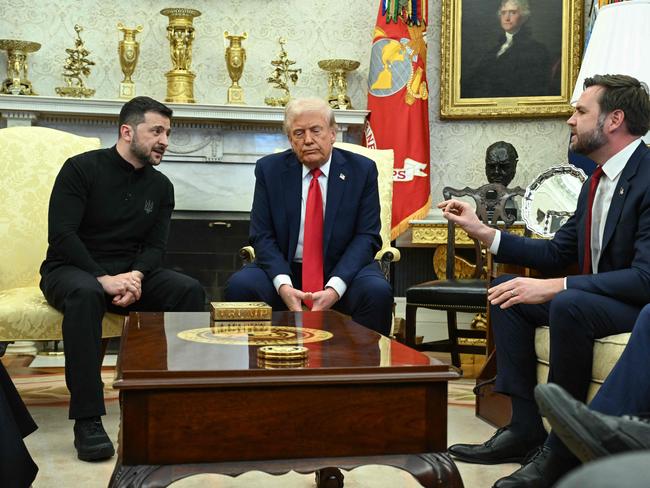 Donald Trump meeting with Volodymyr Zelenskyy. Picture: Saul Loeb/ AFP.