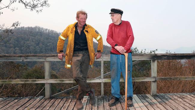 The pair reunited at Karl’s property after the battle. Picture: Gary Ramage