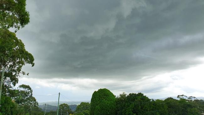 A storm approaching Lismore from Goonellabah.