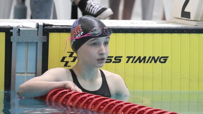 A Knox Pymble swimmer at the Sydney Olympic Park Aquatic Centre.