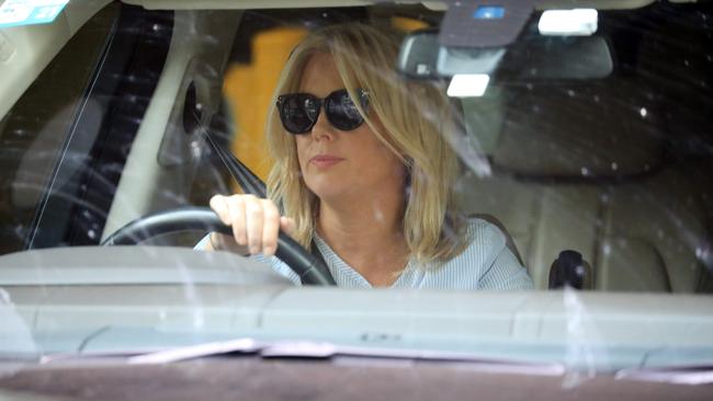 Sam Armytage leaves the Channel 7 building after announcing her resignation from Sunrise. Picture: NCA NewsWire / Christian Gilles