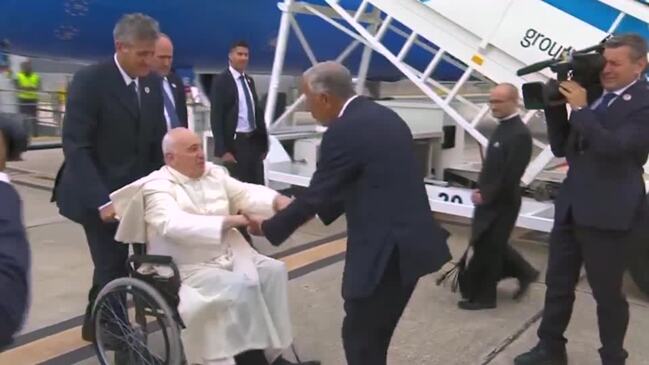 Pope Francis arrives in Lisbon for World Youth Day