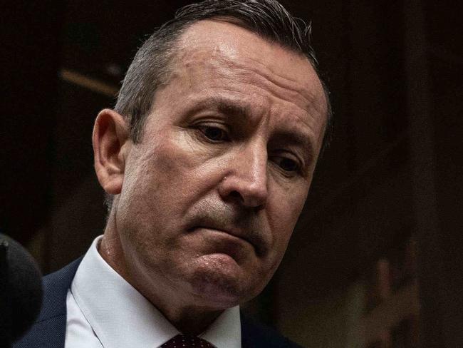 SYDNEY, AUSTRALIA - NewsWire Photos March 7, 2021: Western Australia Premier Mark McGowan speaking to media outside the Federal Court, Sydney. Picture: NCA NewsWire / James Gourley