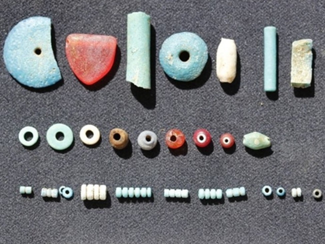 Beads recovered from among the ruins date back to the 18th Dynasty. Source: Gebel El Silsila Survey Project