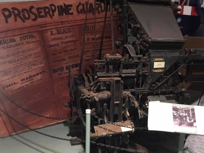 The Whitsunday Coast (Proserpine) Guardian display at Proserpine Museum.