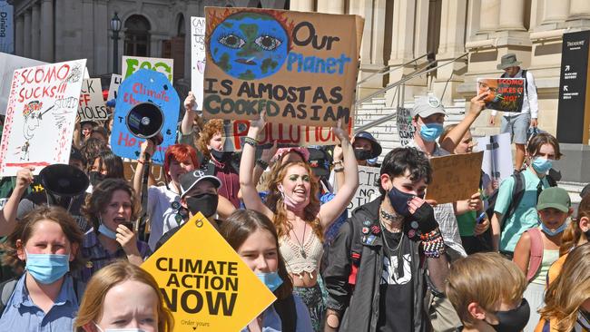 Would the climate strikers of today become Australia’s defenders of tomorrow? Picture: NCA NewsWire / John Gass