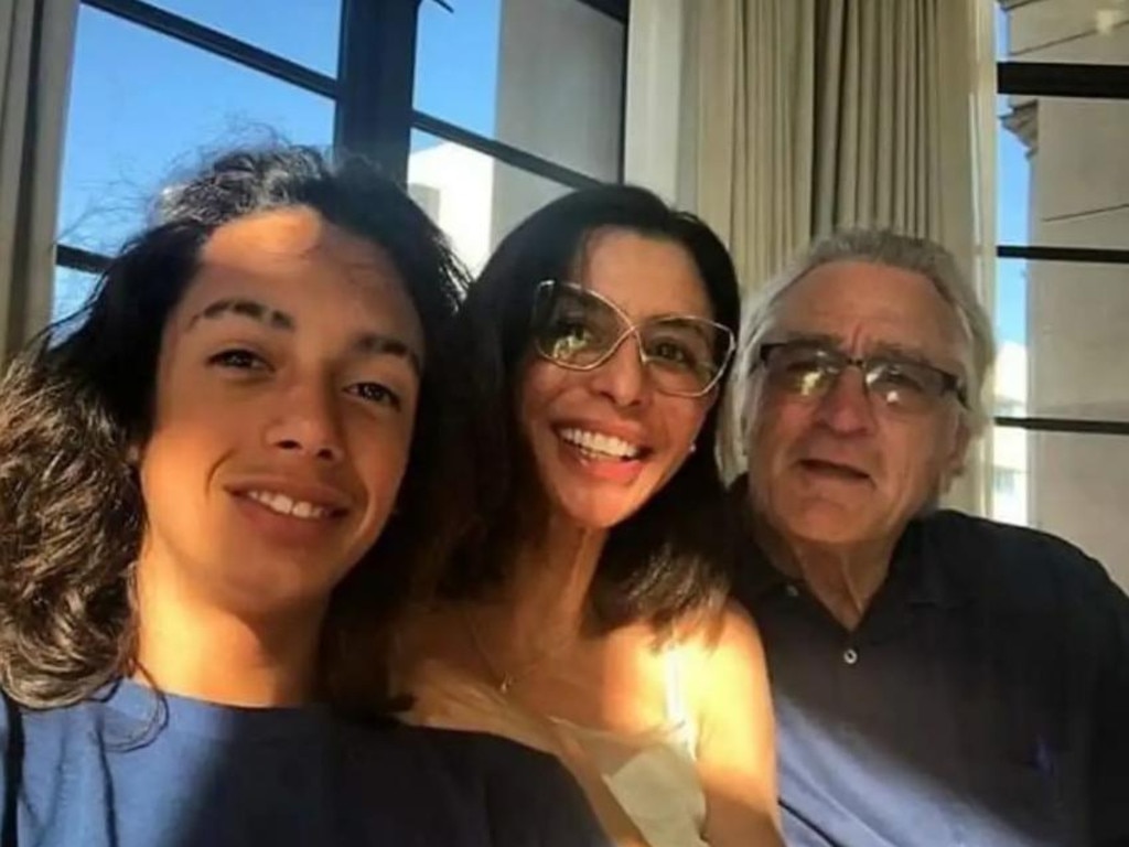 Robert De Niro with daughter Drena and grandson Leandro, 19, who was found dead in his Manhattan apartment on July 2, 2023 from fentanyl-laced oxycodone pills. Picture: Instagram