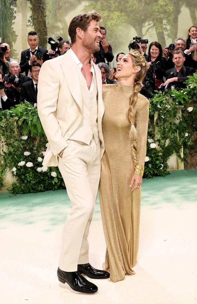 Chris Hemsworth and Elsa Pataky attend the 2024 Met Gala this year in New York City. Picture: Jamie McCarthy/Getty Images