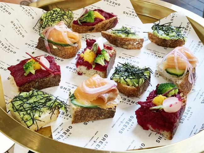 Some of the delicious canapes at Daily Greens. Picture: Jenifer Jagielski