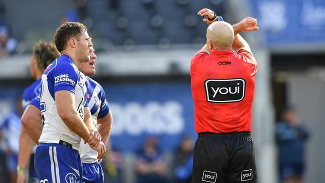 Corey Waddell, on report - NRL R19 Canterbury Bulldogs v Gold Coast Titans at CommBank Stadium , Parramatta . Picture: NRL Photos/Gregg Porteous