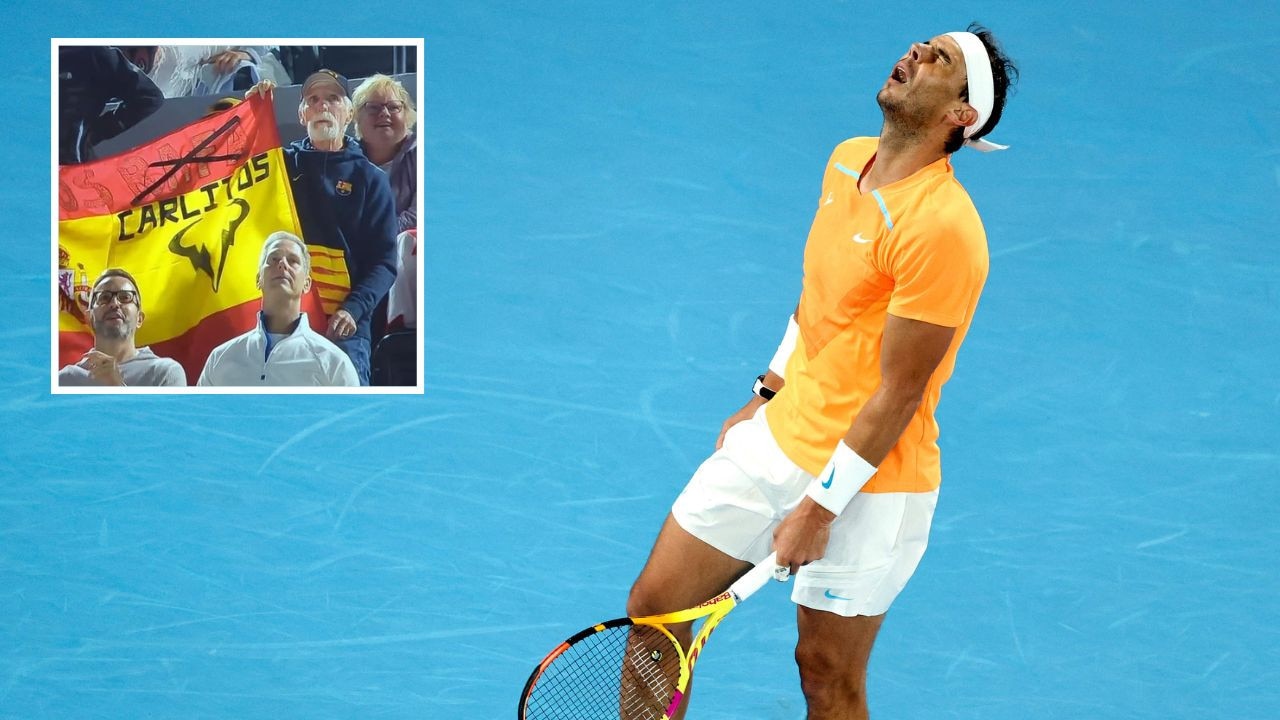 A tennis fan committed an act of "high treason" against Rafael Nadal. Pictures: Reddit, Getty