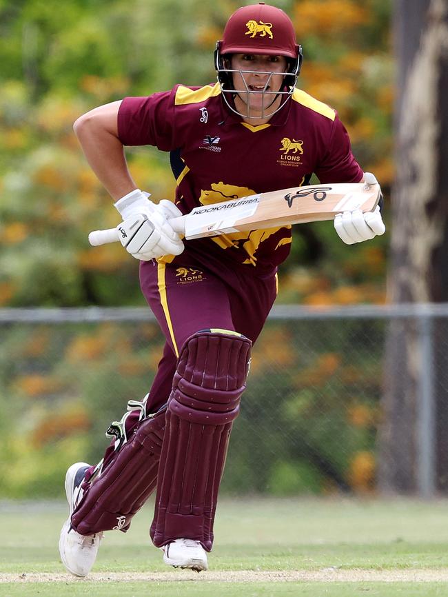 Noah Korkolis batting for Fitzroy Doncaster. Picture: George Sal