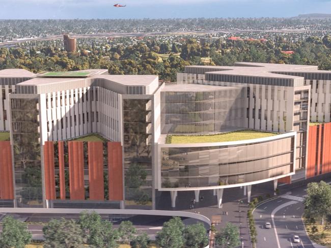 EMBARGOED 11:30AM 27th SEPT  . New artist impressions/renders of the Women's and Children's hospital ( WCH ) planned for Adelaide . PIcture: SA Government .