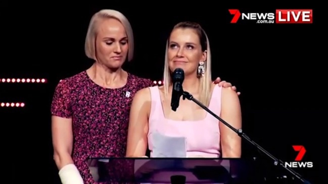 Hannah Clarke’s best friend’s emotional speech at memorial service (7 News)