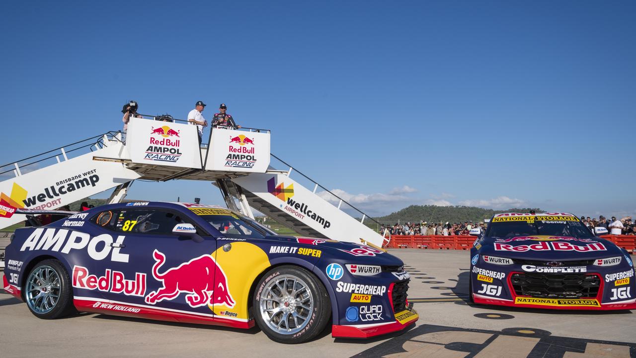 V8 Supercars team Red Bull Ampol Racing launch 2024 livery at Toowoomba Wellcamp Airport, Saturday, February 3, 2024. Picture: Kevin Farmer