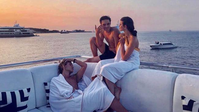 Another day in the life of a famous model.."Sunrise always beats sunset. Welcome to the Breakfast club @georgiafowler @levidylan6." Picture: Jordan Barrett / Instagram