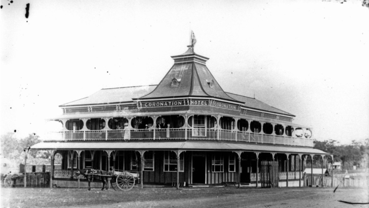 Coronation Hotel in Nanango, standing tall as a cornerstone of the community in 1911. Source: State Library of Queensland