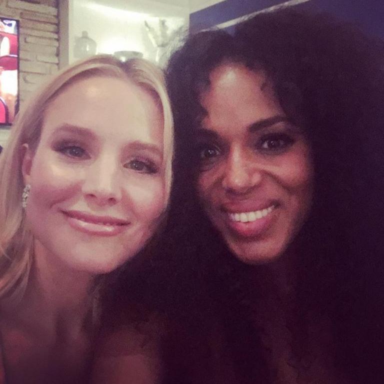 Kerry Washington with Kristen Bell, "Just a couple of Disney Princesses in the Green Room!" Picture: Instagram