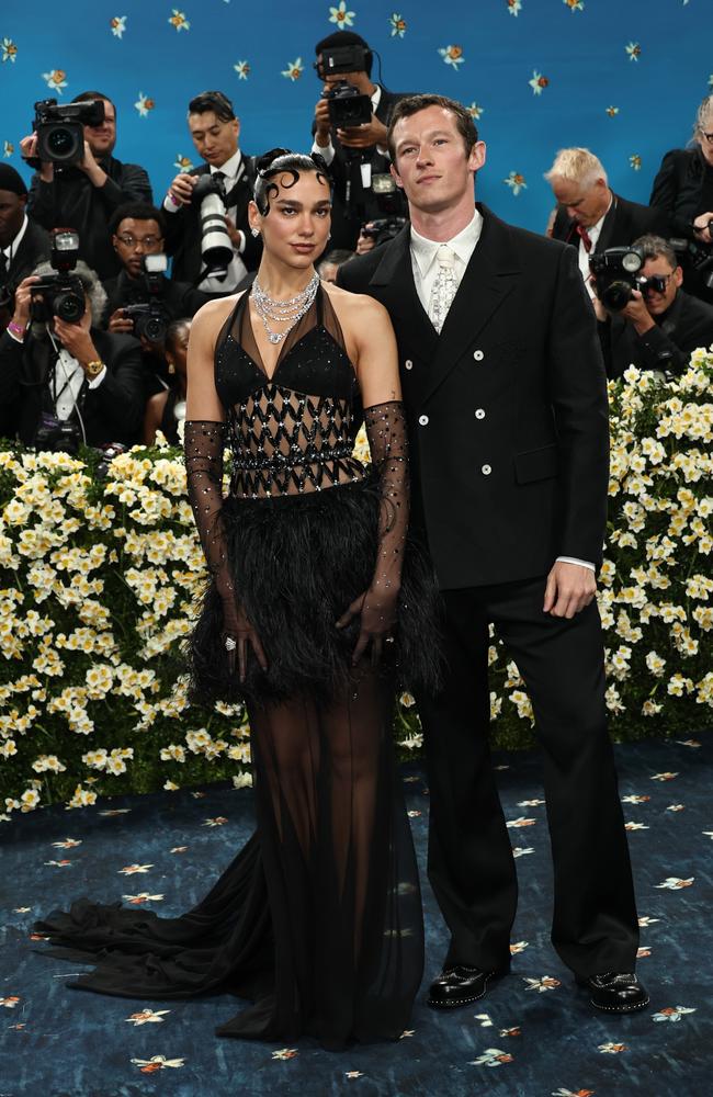Dua Lipa and Callum Turner. Picture: Jamie McCarthy/Getty Images