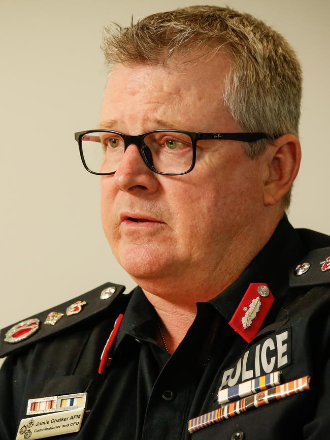 Police Commissioner Jamie Chalker. Picture: Glenn Campbell