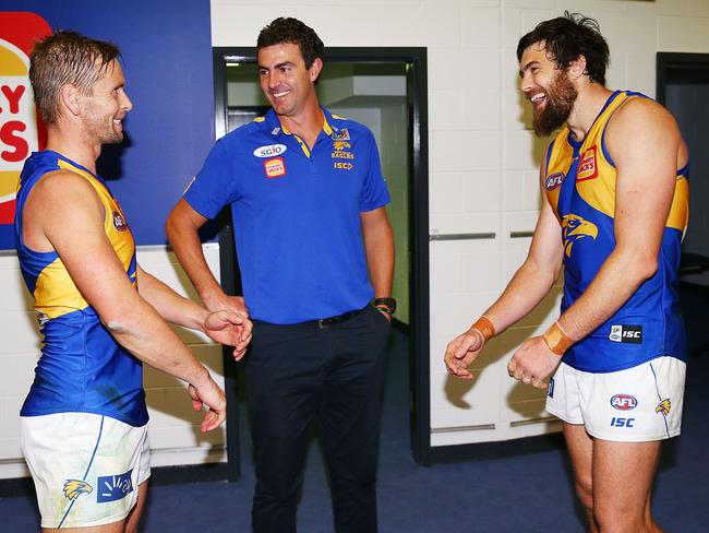 Former West Coast Eagles AFL stars Josh Kennedy, Mark Le Cras